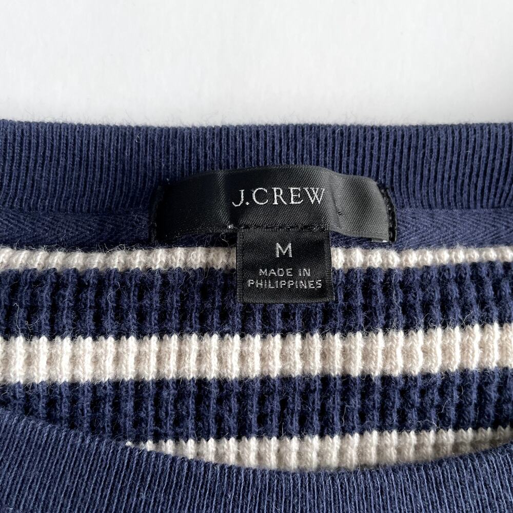 J.Crew Waffle Striped Sweatshirt Size M - Picture 6 of 16